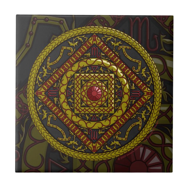 Scorpio Mandala Tile (Front)