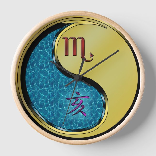 Scorpio & Metal Boar Clock (Front)