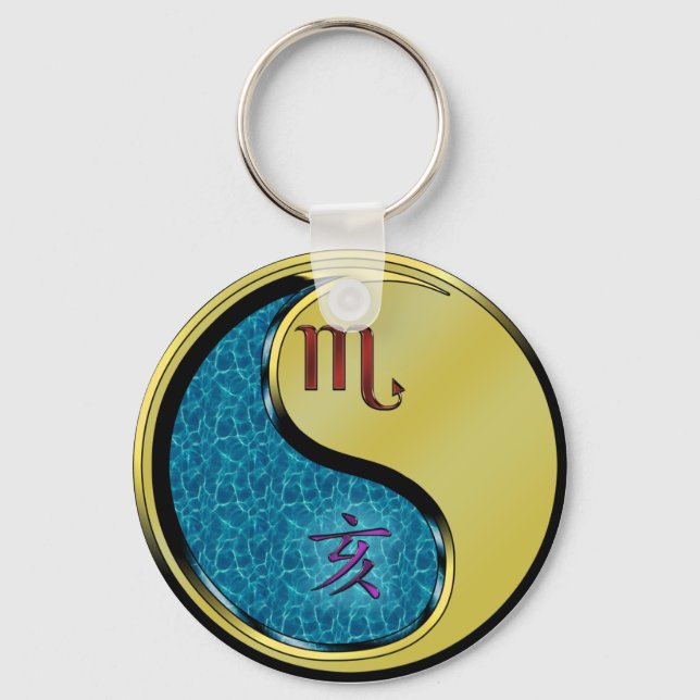 Scorpio & Metal Boar Keychain (Front)