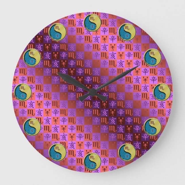 Scorpio & Metal Boar Large Clock (Front)