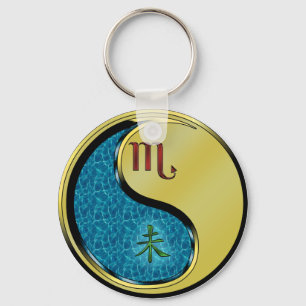 Scorpio & Metal Goat Keychain