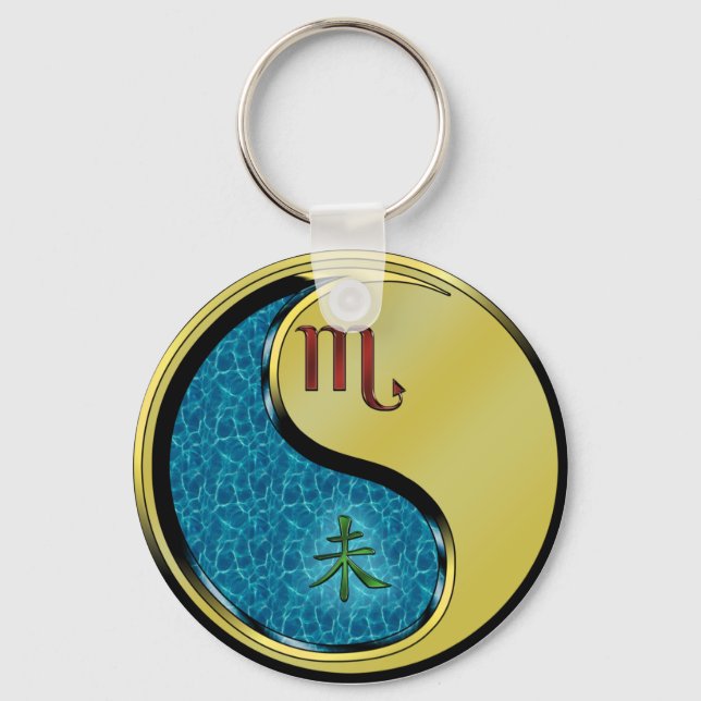 Scorpio & Metal Goat Keychain (Front)