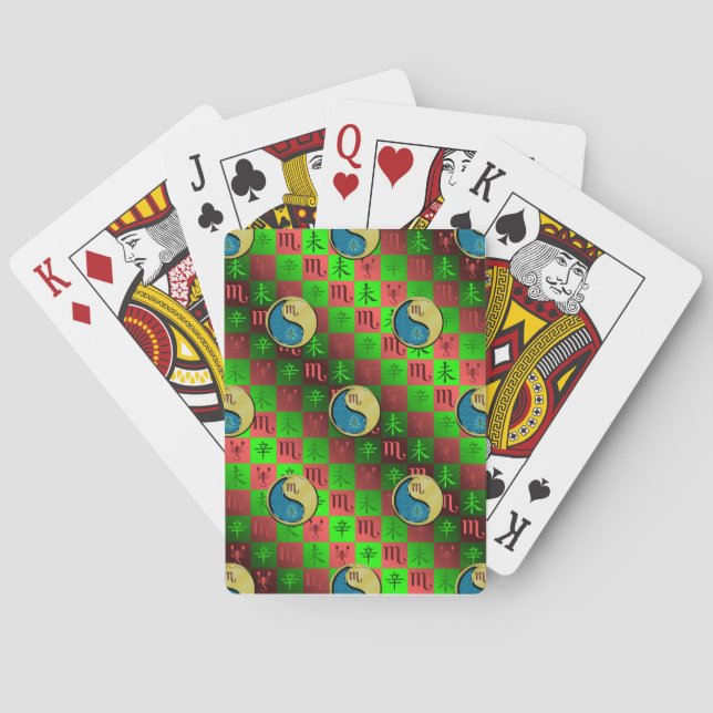 Scorpio & Metal Goat Playing Cards (Back)