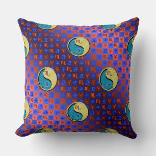 Scorpio & Metal Ox Throw Pillow