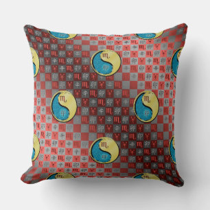 Scorpio & Metal Rabbit Throw Pillow
