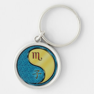 Scorpio & Metal Rat Keychain
