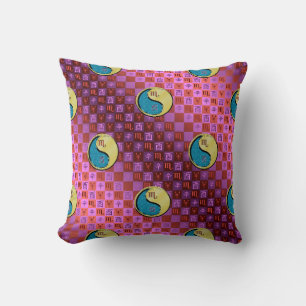 Scorpio & Metal Rooster Throw Pillow
