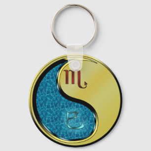 Scorpio & Metal Snake Keychain