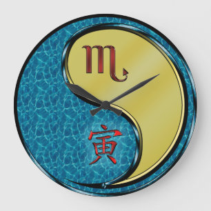 Scorpio & Metal Tiger Large Clock