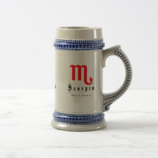 Scorpio October 23 - November 21 Beer Stein (Right)