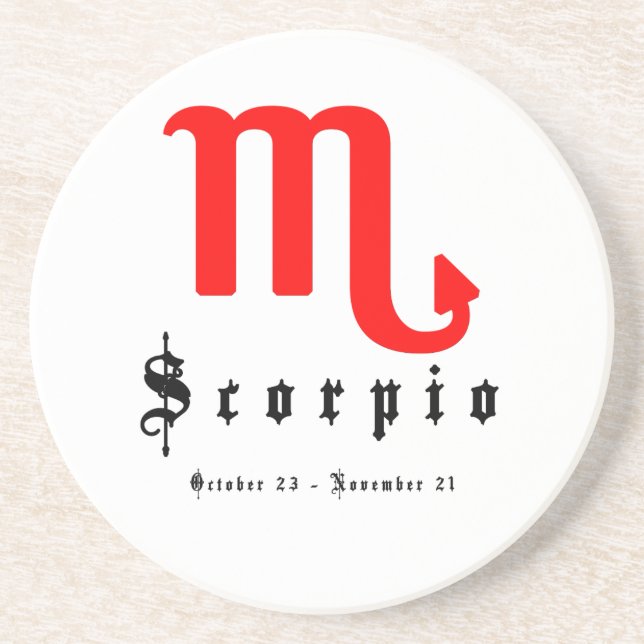 Scorpio, October 23 - November 21 Coaster (Front)
