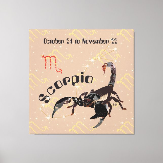 Scorpio October 24 to November 22 Canvas Print (Front)