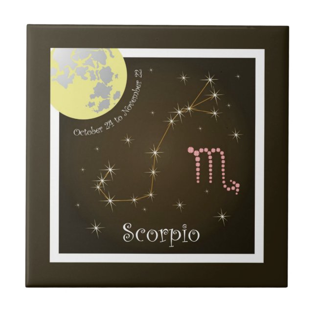 Scorpio October 24 to November 22 Fotofliese Tile (Front)