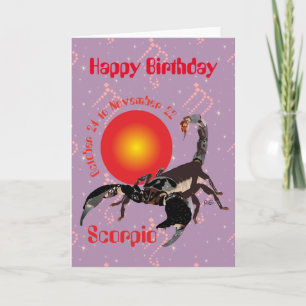 Scorpio October 24 to November 22 Greeting Card