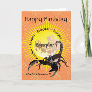 Scorpio October 24 to November 22 Greeting Card