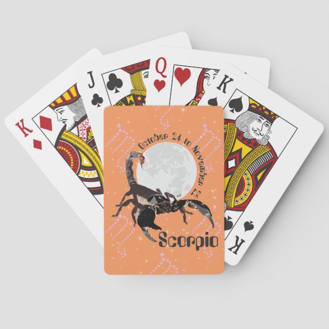 Scorpio October 24 to November 22 playing cards (Back)