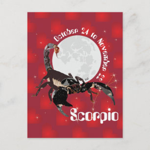 Scorpio October 24 to November 22 Postcard
