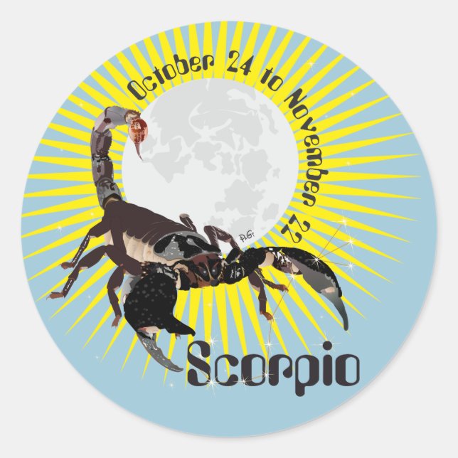 Scorpio October 24 to November 22 Sticker (Front)