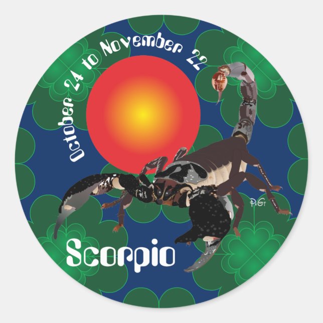 Scorpio October 24 to November 22 Sticker (Front)