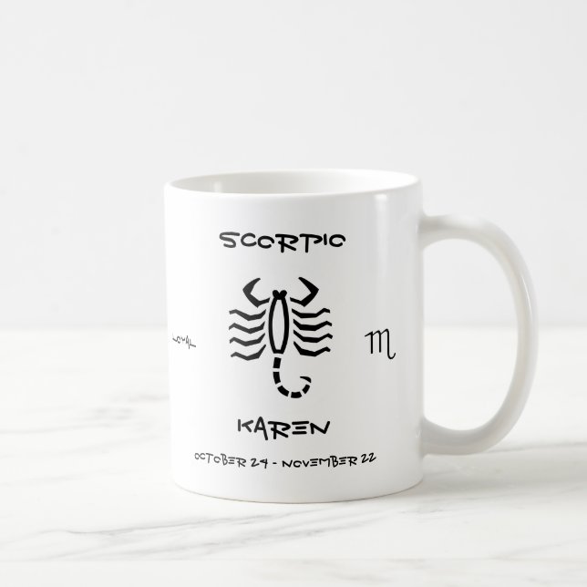 Scorpio Personalized Coffee Mug (Right)