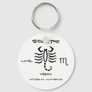 Scorpio Personalized Keychain