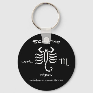 Scorpio Personalized Keychain