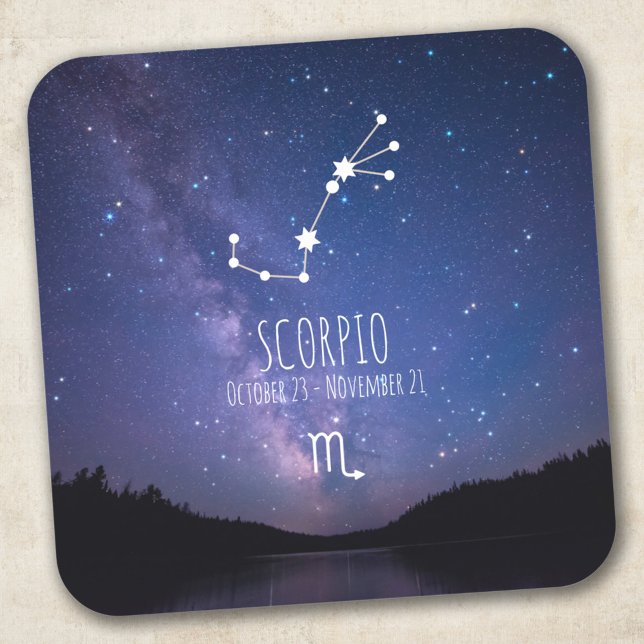 Scorpio | Personalized Zodiac Constellation Square Sticker (Creator Uploaded)