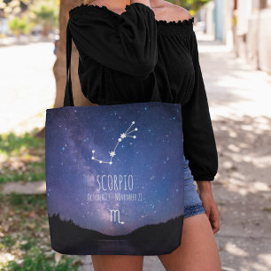 Scorpio   Personalized Zodiac Constellation Tote Bag