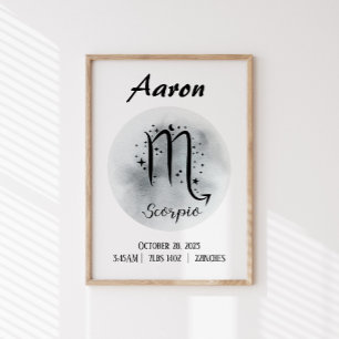 Scorpio Personalized Zodiac Custom name Poster