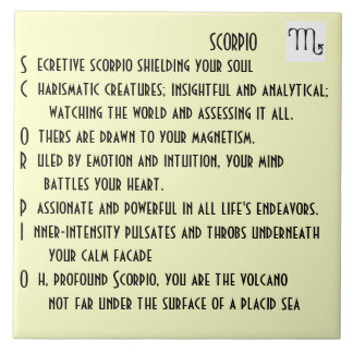Scorpio poem tile