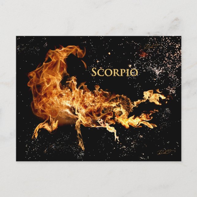 Scorpio Post Card - Zodiac Symbols (Front)