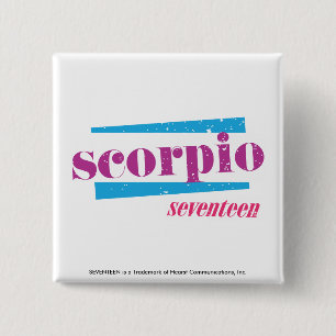 Scorpio Purple 2 Inch Square Button