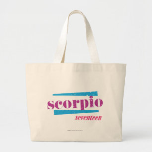 Scorpio Purple Large Tote Bag
