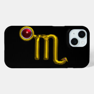 SCORPIO , Red Grenade and Gold iPhone 15 Case