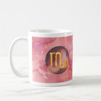 Scorpio Red Watercolour Astrology Zodiac Sign Mug