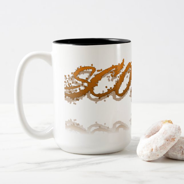 Scorpio  Reflection Two-Tone Coffee Mug (With Donut)
