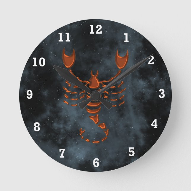 Scorpio Round Clock (Front)