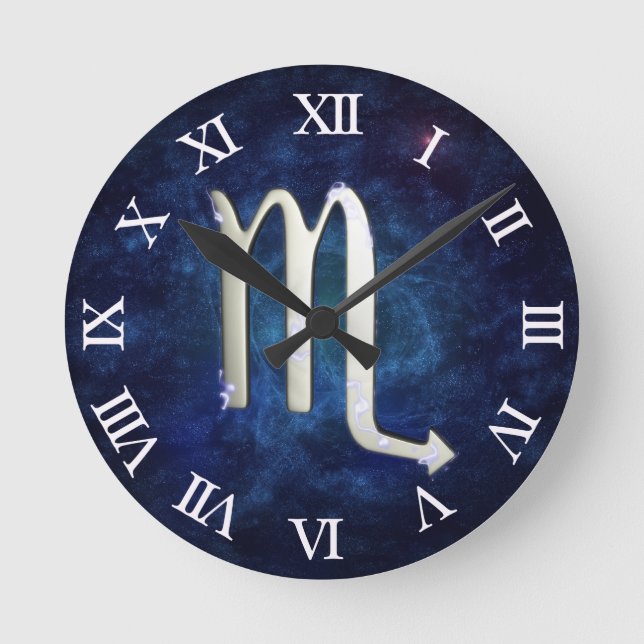 Scorpio Round Clock (Front)