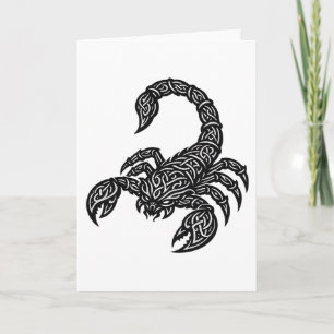 Scorpio Scorpion Sigil — Mythic Zodiac Inkwork Card