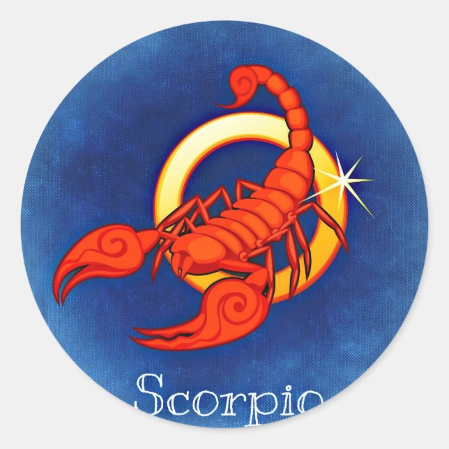 Scorpio, Scorpione Classic Round Sticker (Front)