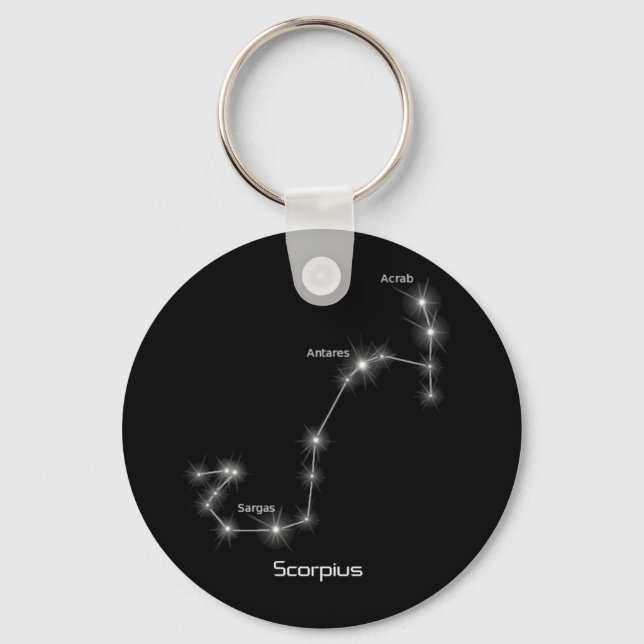 Scorpio Scorpius Constellation Keychain (Front)