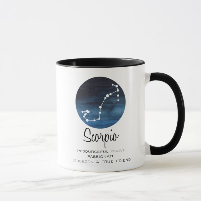 Scorpio Sign, Constellation, Zodiac Coffee Mug (Right)