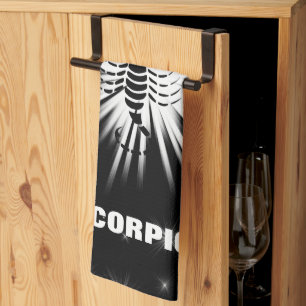 Scorpio sign kitchen towel