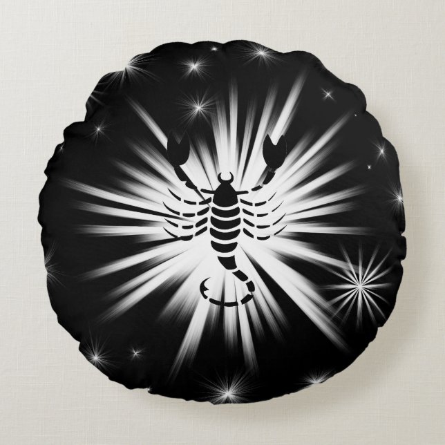 Scorpio sign round pillow (Front)