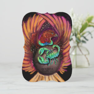 Scorpio signe Zodiac Invitation