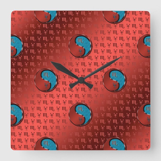 Scorpio Square Wall Clock (Front)