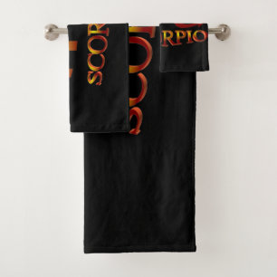Scorpio Star Gold Bath Towel Set