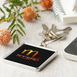 Scorpio Star Gold Keychain