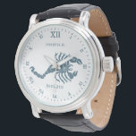 Scorpio Star Sign Vintage Art | Customized Watch<br><div class="desc">A personalized watch tailored to the person who is represented by the star sign Scorpio.</div>