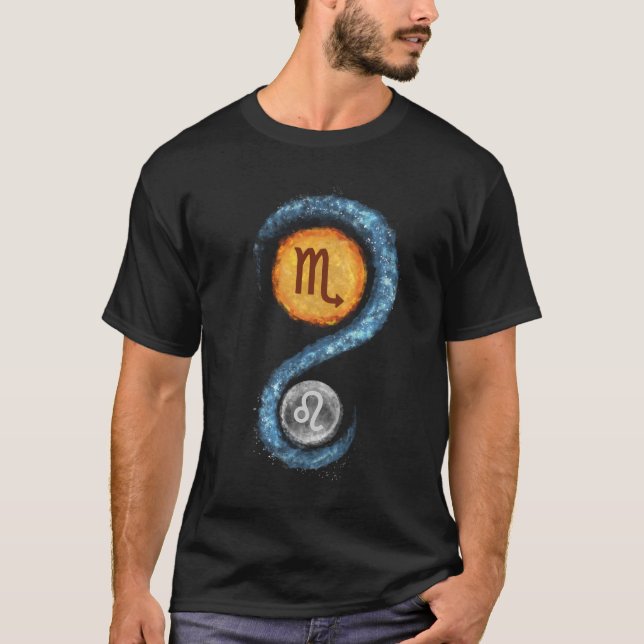 Scorpio Sun Leo Moon Zodiac Sign T-Shirt (Devant)